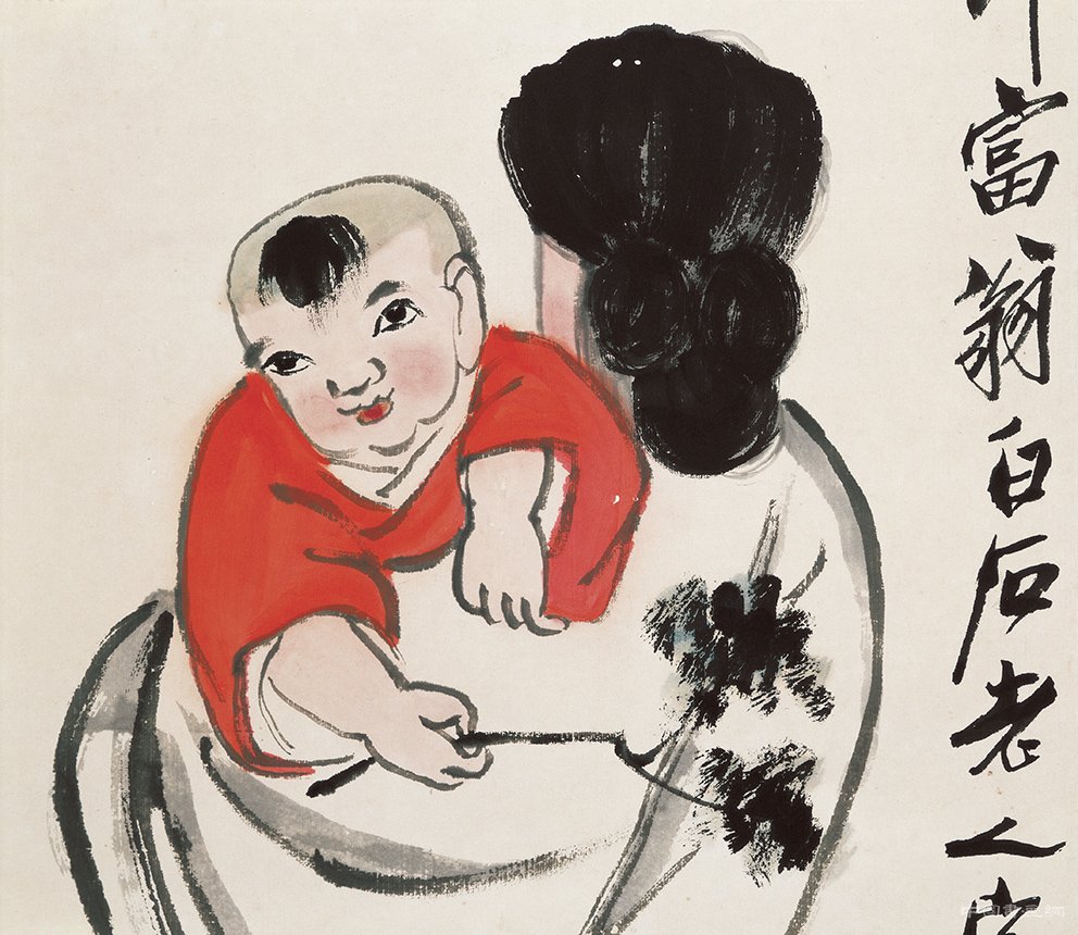 棘心夭夭 母氏劬勞:齊白石《柏壽》